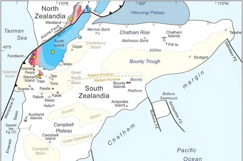 New Refined Map Of Lost Ancient Continent Zealandia